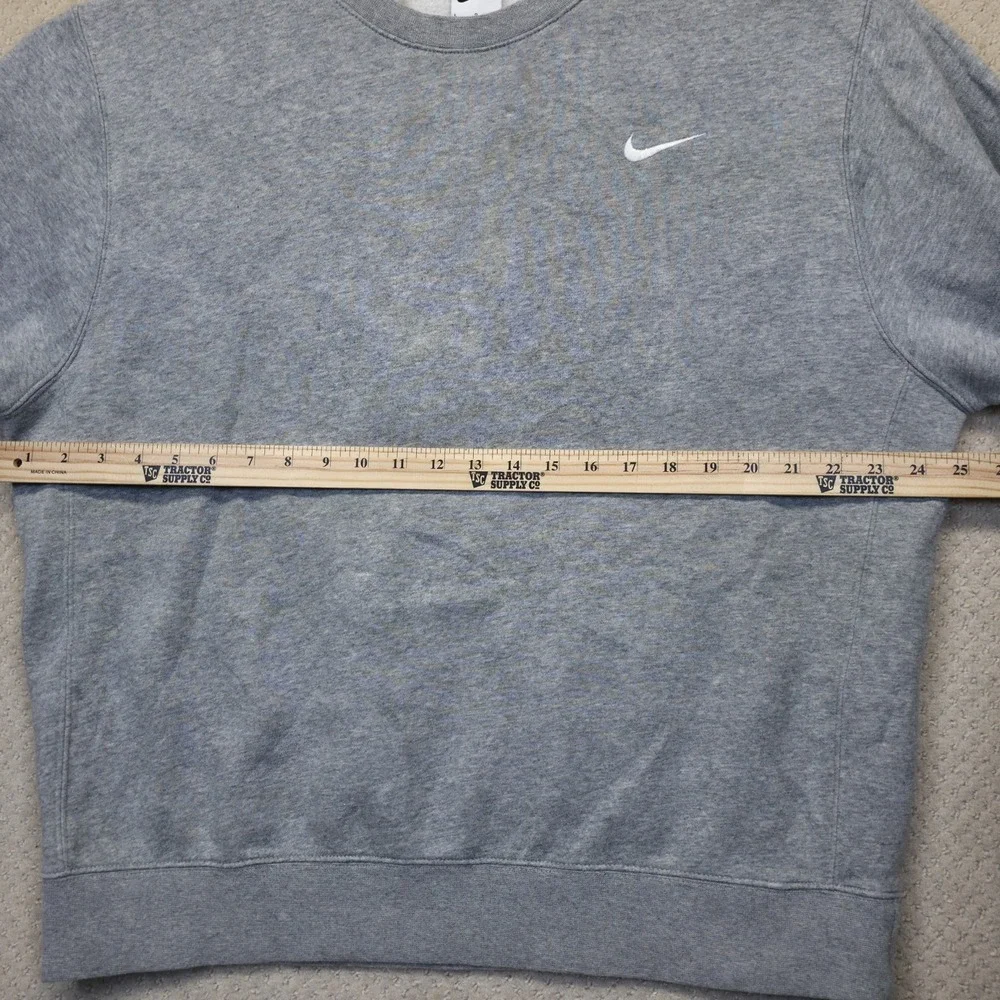 Nike Sportswear Club Fleece‎ Sweatshirt Mens Large Grey Pullover Swoosh Logo Gym